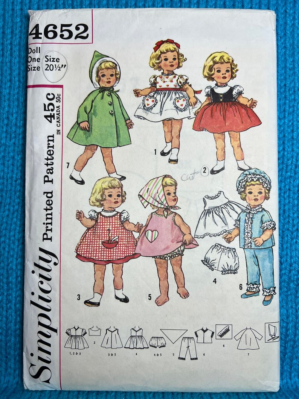 simplicity 4652 pattern doll 20.5in chatty cathy